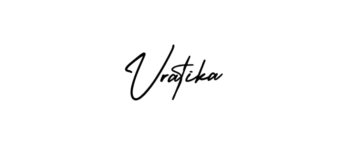 Use a signature maker to create a handwritten signature online. With this signature software, you can design (AmerikaSignatureDemo-Regular) your own signature for name Vratika. Vratika signature style 3 images and pictures png