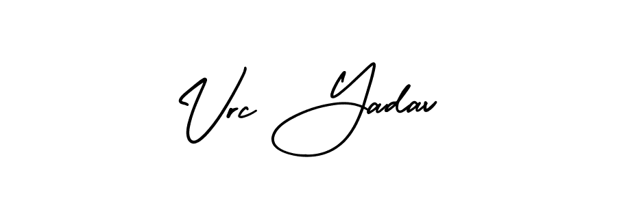 The best way (AmerikaSignatureDemo-Regular) to make a short signature is to pick only two or three words in your name. The name Vrc Yadav include a total of six letters. For converting this name. Vrc Yadav signature style 3 images and pictures png
