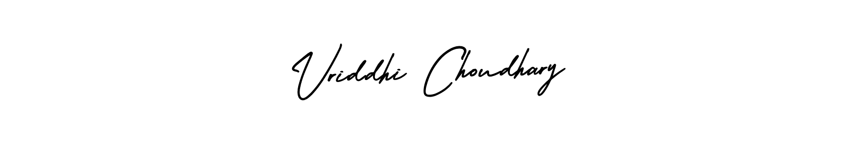 You should practise on your own different ways (AmerikaSignatureDemo-Regular) to write your name (Vriddhi Choudhary) in signature. don't let someone else do it for you. Vriddhi Choudhary signature style 3 images and pictures png