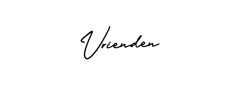How to make Vrienden name signature. Use AmerikaSignatureDemo-Regular style for creating short signs online. This is the latest handwritten sign. Vrienden signature style 3 images and pictures png