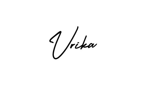 How to Draw Vrika signature style? AmerikaSignatureDemo-Regular is a latest design signature styles for name Vrika. Vrika signature style 3 images and pictures png
