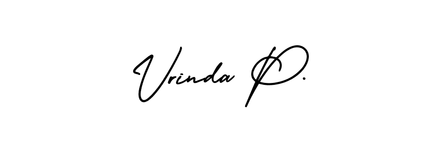 Make a short Vrinda P. signature style. Manage your documents anywhere anytime using AmerikaSignatureDemo-Regular. Create and add eSignatures, submit forms, share and send files easily. Vrinda P. signature style 3 images and pictures png