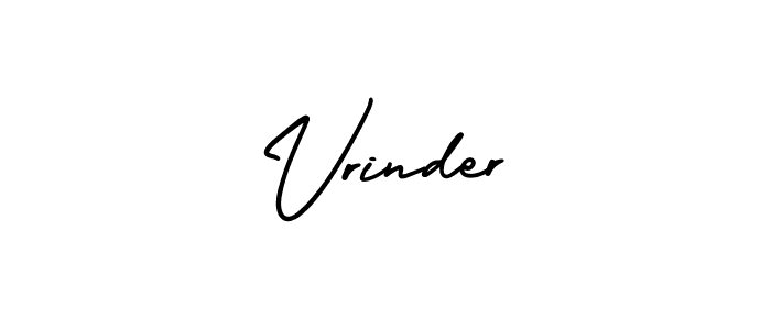 if you are searching for the best signature style for your name Vrinder. so please give up your signature search. here we have designed multiple signature styles  using AmerikaSignatureDemo-Regular. Vrinder signature style 3 images and pictures png