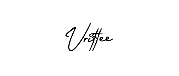 Create a beautiful signature design for name Vrittee. With this signature (AmerikaSignatureDemo-Regular) fonts, you can make a handwritten signature for free. Vrittee signature style 3 images and pictures png