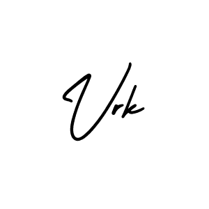 You should practise on your own different ways (AmerikaSignatureDemo-Regular) to write your name (Vrk) in signature. don't let someone else do it for you. Vrk signature style 3 images and pictures png