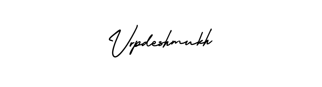 How to make Vrpdeshmukh name signature. Use AmerikaSignatureDemo-Regular style for creating short signs online. This is the latest handwritten sign. Vrpdeshmukh signature style 3 images and pictures png