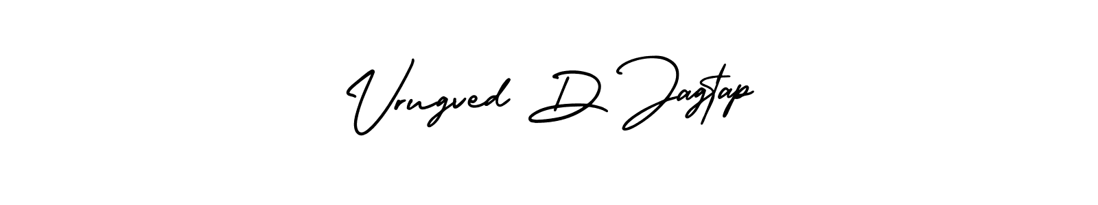 Also You can easily find your signature by using the search form. We will create Vrugved D Jagtap name handwritten signature images for you free of cost using AmerikaSignatureDemo-Regular sign style. Vrugved D Jagtap signature style 3 images and pictures png