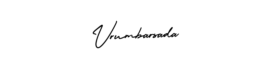 You should practise on your own different ways (AmerikaSignatureDemo-Regular) to write your name (Vrumbarsada) in signature. don't let someone else do it for you. Vrumbarsada signature style 3 images and pictures png