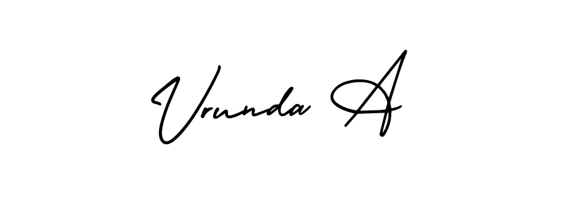 Once you've used our free online signature maker to create your best signature AmerikaSignatureDemo-Regular style, it's time to enjoy all of the benefits that Vrunda A name signing documents. Vrunda A signature style 3 images and pictures png