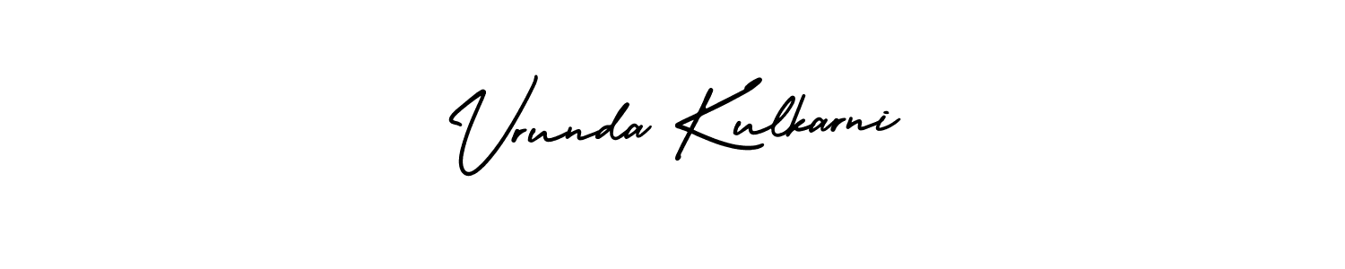Create a beautiful signature design for name Vrunda Kulkarni. With this signature (AmerikaSignatureDemo-Regular) fonts, you can make a handwritten signature for free. Vrunda Kulkarni signature style 3 images and pictures png