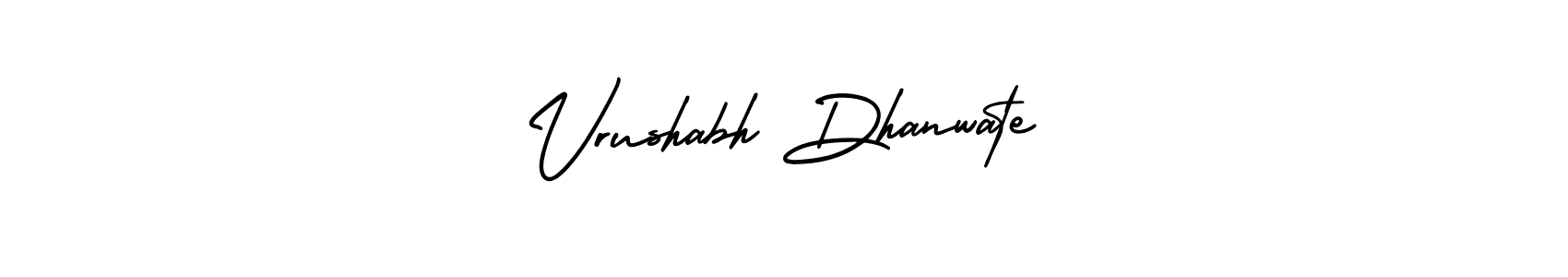 How to make Vrushabh Dhanwate name signature. Use AmerikaSignatureDemo-Regular style for creating short signs online. This is the latest handwritten sign. Vrushabh Dhanwate signature style 3 images and pictures png