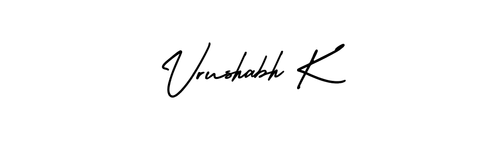 Also You can easily find your signature by using the search form. We will create Vrushabh K name handwritten signature images for you free of cost using AmerikaSignatureDemo-Regular sign style. Vrushabh K signature style 3 images and pictures png