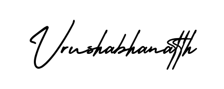 Discover how Vrushabhanatth looks in an executive cursive font (AmerikaSignatureDemo-Regular). Perfect for legal documents, invoices, and certificates. Vrushabhanatth signature style 3 images and pictures png