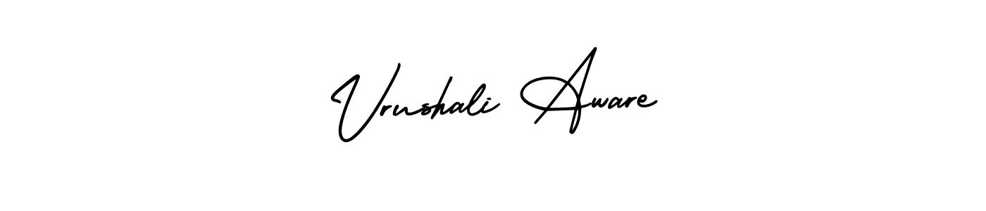 Also we have Vrushali Aware name is the best signature style. Create professional handwritten signature collection using AmerikaSignatureDemo-Regular autograph style. Vrushali Aware signature style 3 images and pictures png
