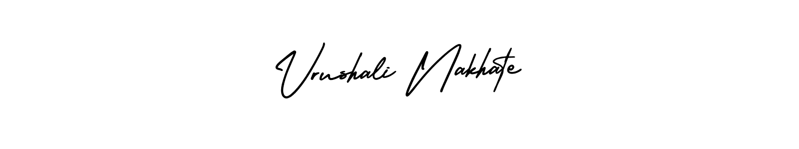 Make a beautiful signature design for name Vrushali Nakhate. With this signature (AmerikaSignatureDemo-Regular) style, you can create a handwritten signature for free. Vrushali Nakhate signature style 3 images and pictures png