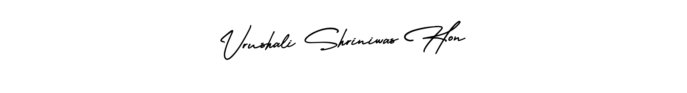Also we have Vrushali Shriniwas Hon name is the best signature style. Create professional handwritten signature collection using AmerikaSignatureDemo-Regular autograph style. Vrushali Shriniwas Hon signature style 3 images and pictures png