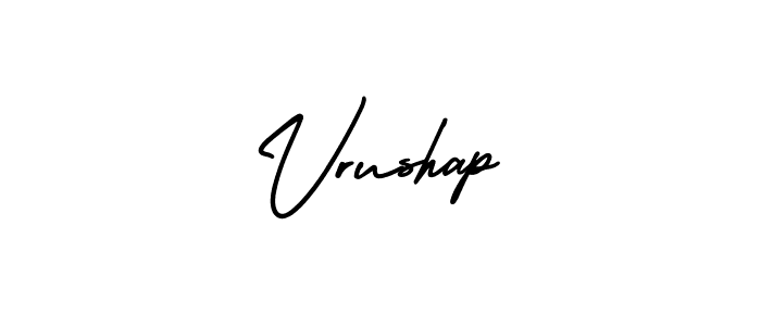 Create a beautiful signature design for name Vrushap. With this signature (AmerikaSignatureDemo-Regular) fonts, you can make a handwritten signature for free. Vrushap signature style 3 images and pictures png