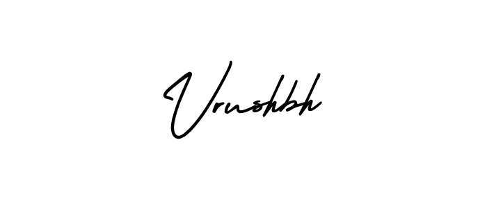 How to Draw Vrushbh signature style? AmerikaSignatureDemo-Regular is a latest design signature styles for name Vrushbh. Vrushbh signature style 3 images and pictures png
