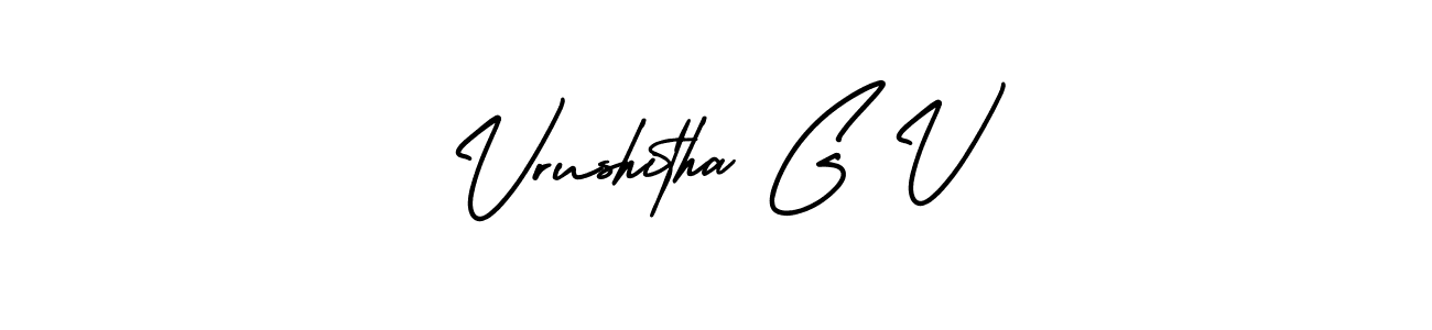 Best and Professional Signature Style for Vrushitha G V. AmerikaSignatureDemo-Regular Best Signature Style Collection. Vrushitha G V signature style 3 images and pictures png
