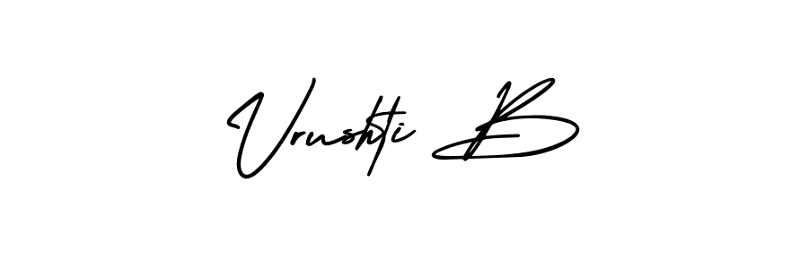 How to Draw Vrushti B signature style? AmerikaSignatureDemo-Regular is a latest design signature styles for name Vrushti B. Vrushti B signature style 3 images and pictures png