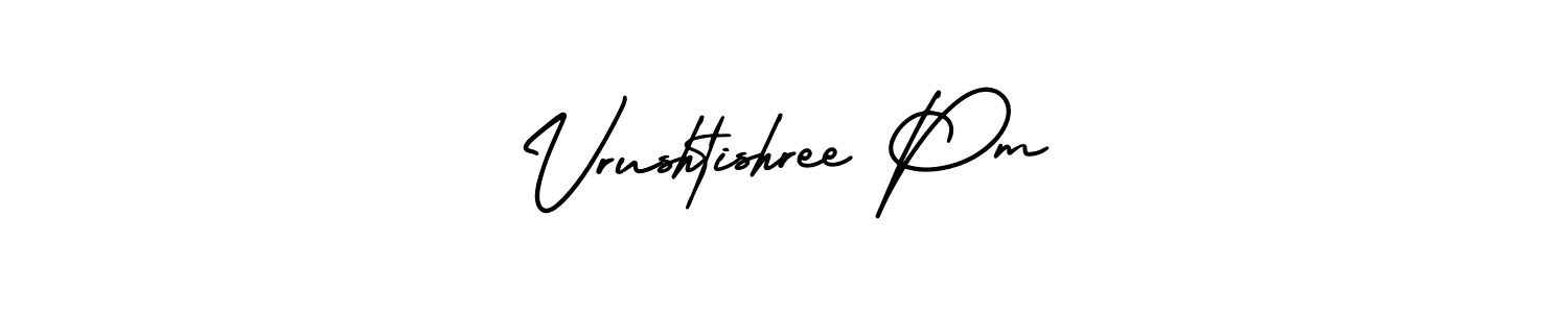 This is the best signature style for the Vrushtishree Pm name. Also you like these signature font (AmerikaSignatureDemo-Regular). Mix name signature. Vrushtishree Pm signature style 3 images and pictures png