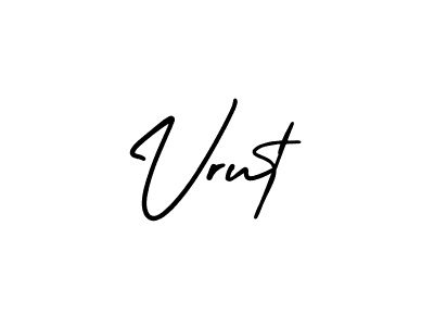 How to Draw Vrut signature style? AmerikaSignatureDemo-Regular is a latest design signature styles for name Vrut. Vrut signature style 3 images and pictures png