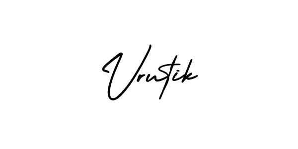 How to make Vrutik signature? AmerikaSignatureDemo-Regular is a professional autograph style. Create handwritten signature for Vrutik name. Vrutik signature style 3 images and pictures png