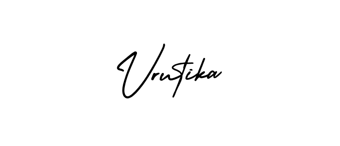 Vrutika stylish signature style. Best Handwritten Sign (AmerikaSignatureDemo-Regular) for my name. Handwritten Signature Collection Ideas for my name Vrutika. Vrutika signature style 3 images and pictures png