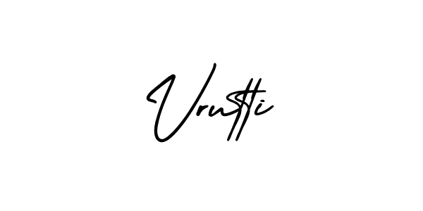 How to make Vrutti name signature. Use AmerikaSignatureDemo-Regular style for creating short signs online. This is the latest handwritten sign. Vrutti signature style 3 images and pictures png