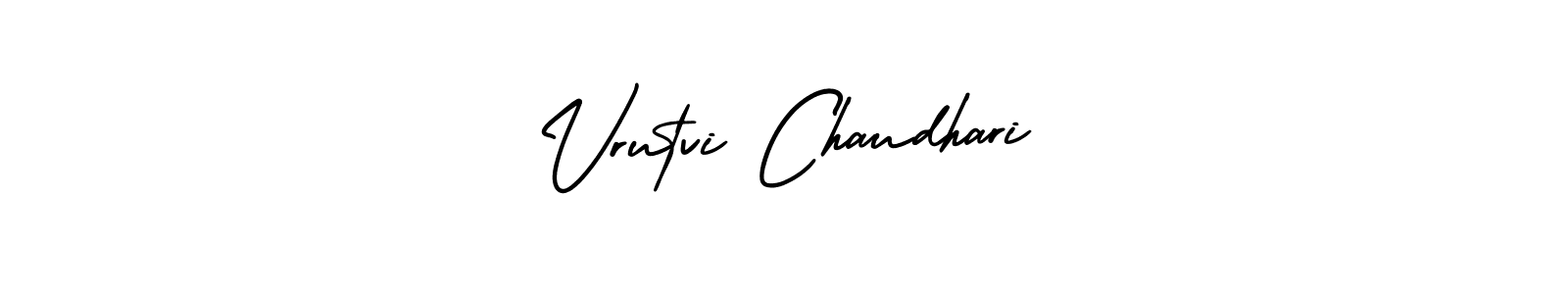 It looks lik you need a new signature style for name Vrutvi Chaudhari. Design unique handwritten (AmerikaSignatureDemo-Regular) signature with our free signature maker in just a few clicks. Vrutvi Chaudhari signature style 3 images and pictures png
