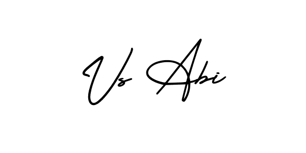 The best way (AmerikaSignatureDemo-Regular) to make a short signature is to pick only two or three words in your name. The name Vs Abi include a total of six letters. For converting this name. Vs Abi signature style 3 images and pictures png
