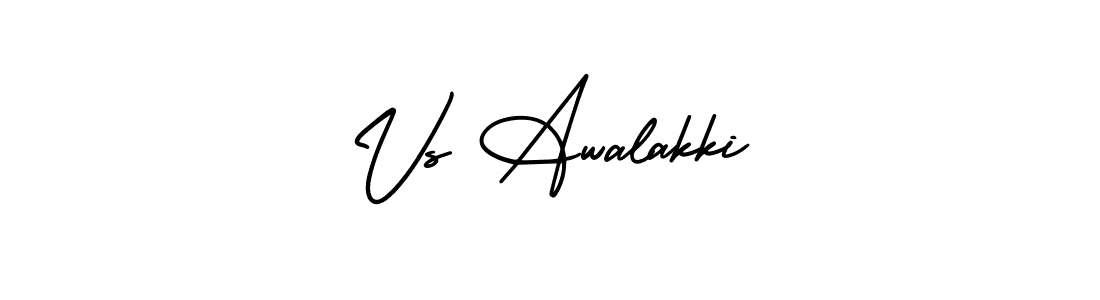 Make a beautiful signature design for name Vs Awalakki. With this signature (AmerikaSignatureDemo-Regular) style, you can create a handwritten signature for free. Vs Awalakki signature style 3 images and pictures png