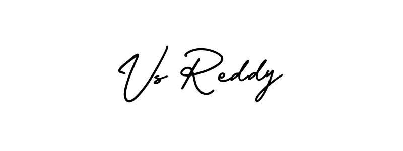 How to make Vs Reddy name signature. Use AmerikaSignatureDemo-Regular style for creating short signs online. This is the latest handwritten sign. Vs Reddy signature style 3 images and pictures png
