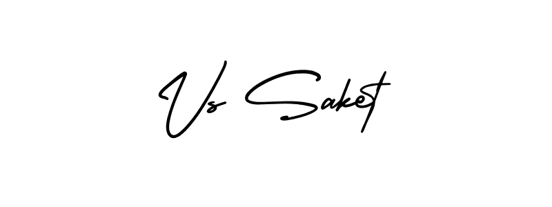 Create a beautiful signature design for name Vs Saket. With this signature (AmerikaSignatureDemo-Regular) fonts, you can make a handwritten signature for free. Vs Saket signature style 3 images and pictures png