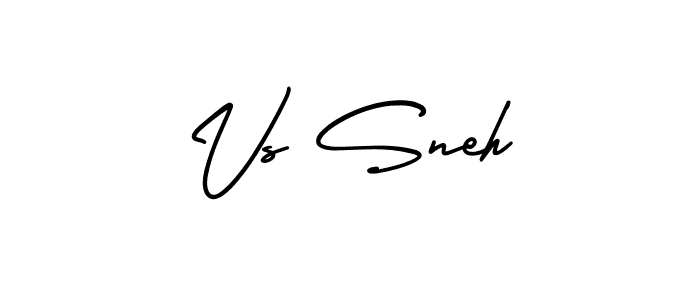 Design your own signature with our free online signature maker. With this signature software, you can create a handwritten (AmerikaSignatureDemo-Regular) signature for name Vs Sneh. Vs Sneh signature style 3 images and pictures png