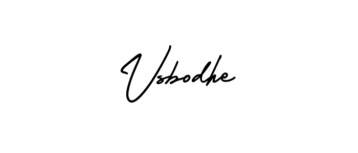 How to make Vsbodhe name signature. Use AmerikaSignatureDemo-Regular style for creating short signs online. This is the latest handwritten sign. Vsbodhe signature style 3 images and pictures png