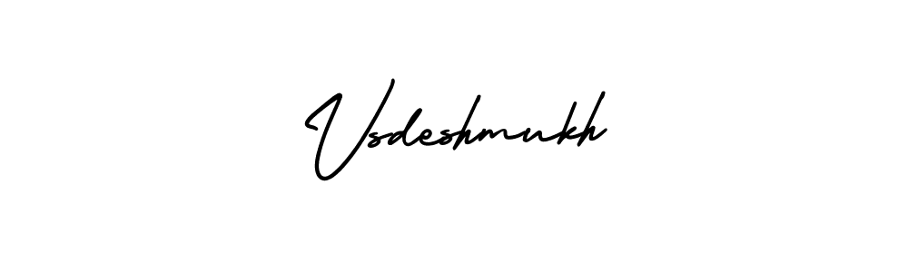 Use a signature maker to create a handwritten signature online. With this signature software, you can design (AmerikaSignatureDemo-Regular) your own signature for name Vsdeshmukh. Vsdeshmukh signature style 3 images and pictures png