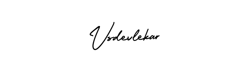 It looks lik you need a new signature style for name Vsdevlekar. Design unique handwritten (AmerikaSignatureDemo-Regular) signature with our free signature maker in just a few clicks. Vsdevlekar signature style 3 images and pictures png