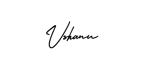 Make a beautiful signature design for name Vshanu. With this signature (AmerikaSignatureDemo-Regular) style, you can create a handwritten signature for free. Vshanu signature style 3 images and pictures png