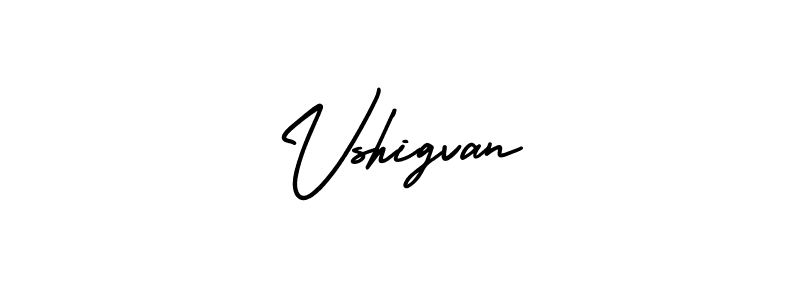 The best way (AmerikaSignatureDemo-Regular) to make a short signature is to pick only two or three words in your name. The name Vshigvan include a total of six letters. For converting this name. Vshigvan signature style 3 images and pictures png