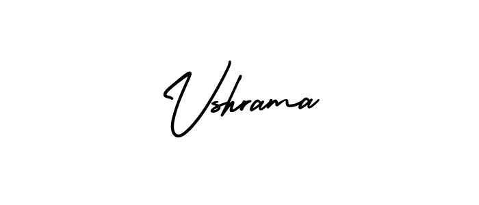 Create a beautiful signature design for name Vshrama. With this signature (AmerikaSignatureDemo-Regular) fonts, you can make a handwritten signature for free. Vshrama signature style 3 images and pictures png