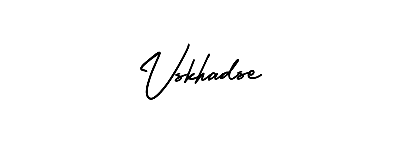 This is the best signature style for the Vskhadse name. Also you like these signature font (AmerikaSignatureDemo-Regular). Mix name signature. Vskhadse signature style 3 images and pictures png