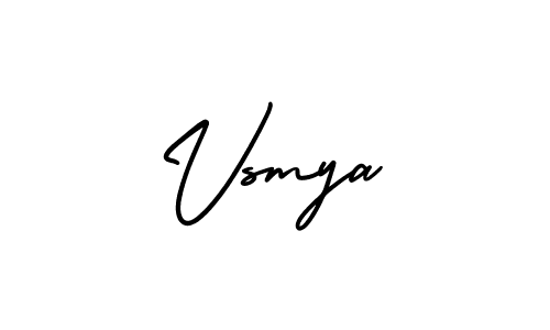 How to make Vsmya name signature. Use AmerikaSignatureDemo-Regular style for creating short signs online. This is the latest handwritten sign. Vsmya signature style 3 images and pictures png