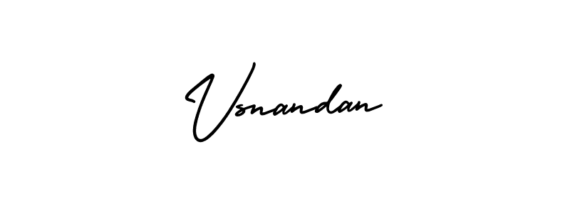 How to make Vsnandan signature? AmerikaSignatureDemo-Regular is a professional autograph style. Create handwritten signature for Vsnandan name. Vsnandan signature style 3 images and pictures png