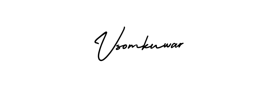 It looks lik you need a new signature style for name Vsomkuwar. Design unique handwritten (AmerikaSignatureDemo-Regular) signature with our free signature maker in just a few clicks. Vsomkuwar signature style 3 images and pictures png