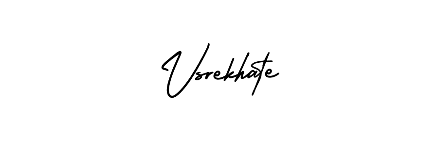 You should practise on your own different ways (AmerikaSignatureDemo-Regular) to write your name (Vsrekhate) in signature. don't let someone else do it for you. Vsrekhate signature style 3 images and pictures png