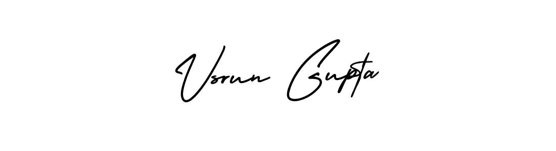 Use a signature maker to create a handwritten signature online. With this signature software, you can design (AmerikaSignatureDemo-Regular) your own signature for name Vsrun Gupta. Vsrun Gupta signature style 3 images and pictures png