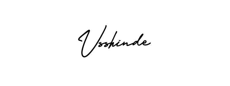 The best way (AmerikaSignatureDemo-Regular) to make a short signature is to pick only two or three words in your name. The name Vsshinde include a total of six letters. For converting this name. Vsshinde signature style 3 images and pictures png