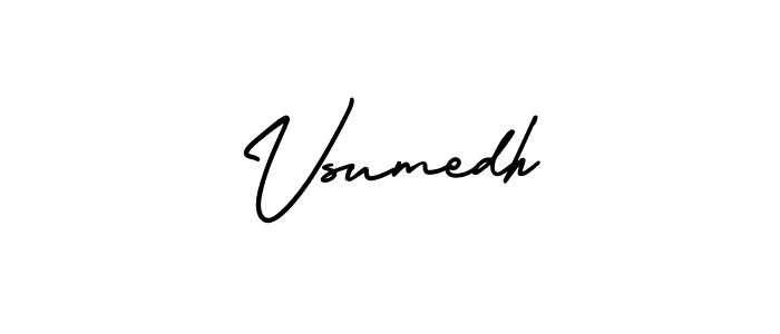 AmerikaSignatureDemo-Regular is a professional signature style that is perfect for those who want to add a touch of class to their signature. It is also a great choice for those who want to make their signature more unique. Get Vsumedh name to fancy signature for free. Vsumedh signature style 3 images and pictures png