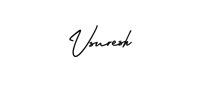 Also we have Vsuresh name is the best signature style. Create professional handwritten signature collection using AmerikaSignatureDemo-Regular autograph style. Vsuresh signature style 3 images and pictures png